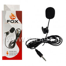 میکروفون FOX / یقه ای و گیره دار / خروجی AUX / تک پک جعبه ای